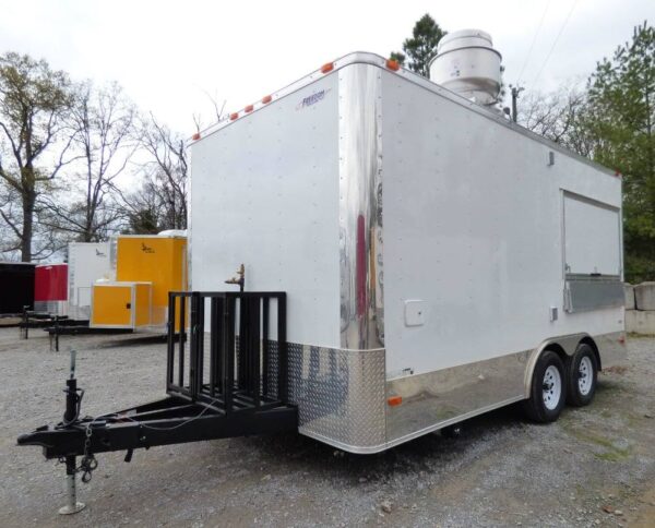 8.5' x 16' Concession Food Trailer White Event Catering - Image 15