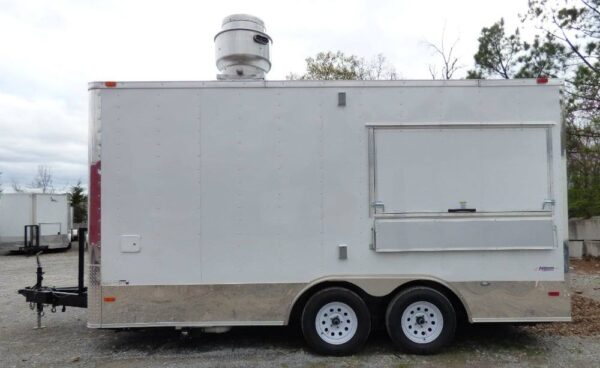 8.5' x 16' Concession Food Trailer White Event Catering - Image 4