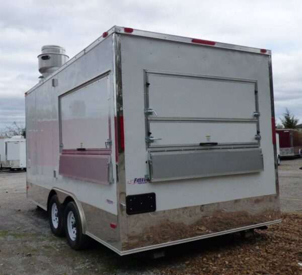 8.5' x 16' Concession Food Trailer White Event Catering - Image 23