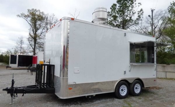 8.5' x 16' Concession Food Trailer White Event Catering - Image 19