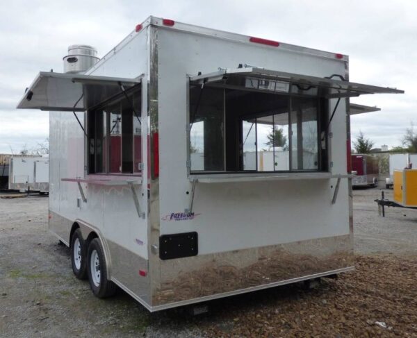 8.5' x 16' Concession Food Trailer White Event Catering - Image 12