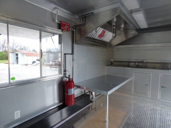 8.5' x 16' Concession Food Trailer White Event Catering - Image 20