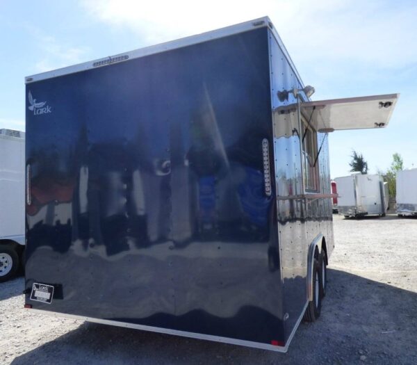 8.5' x 16' Concession Trailer Indigo Blue Food Event Catering - Image 8