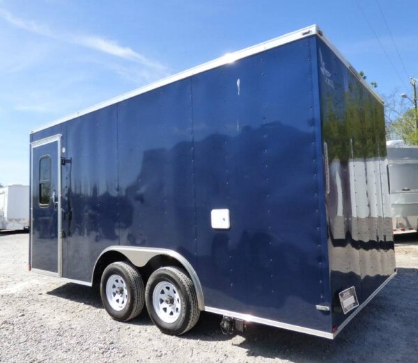 8.5' x 16' Concession Trailer Indigo Blue Food Event Catering - Image 3