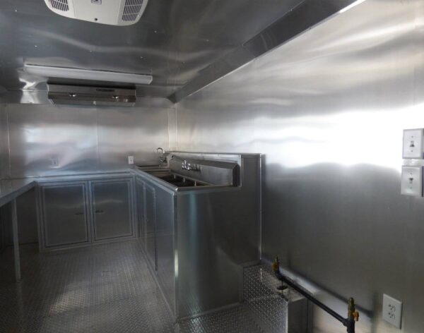 8.5' x 16' Concession Trailer Indigo Blue Food Event Catering - Image 14