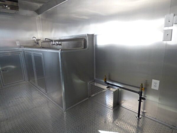 8.5' x 16' Concession Trailer Indigo Blue Food Event Catering - Image 9