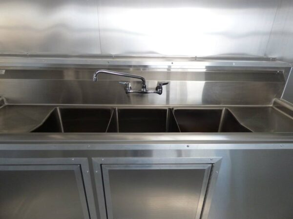 8.5' x 16' Concession Trailer Indigo Blue Food Event Catering - Image 5