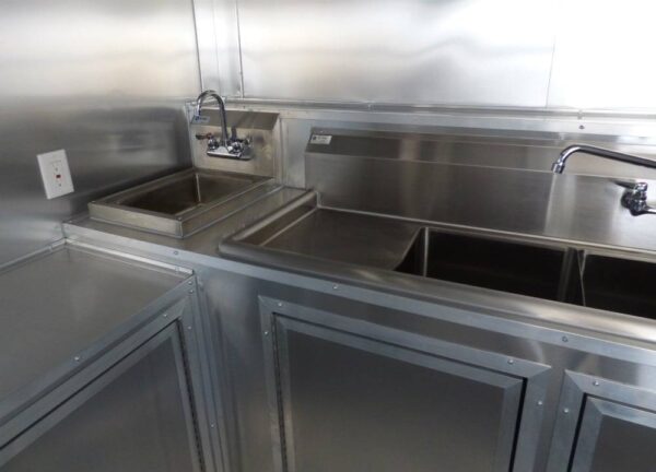 8.5' x 16' Concession Trailer Indigo Blue Food Event Catering - Image 16