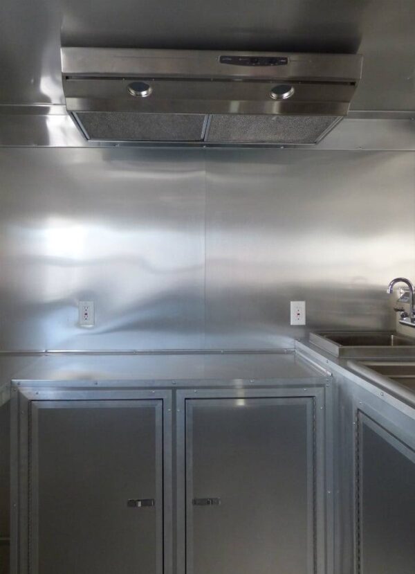 8.5' x 16' Concession Trailer Indigo Blue Food Event Catering - Image 6