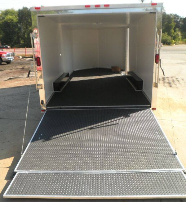Enclosed Trailer 8.5' X 18' White - Car ATV Bike Hauler - 3500 lb Axles Storage - Image 5