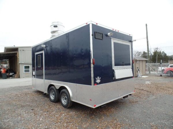 8.5' x 16' Food Concession Trailer Indigo Blue - Image 25