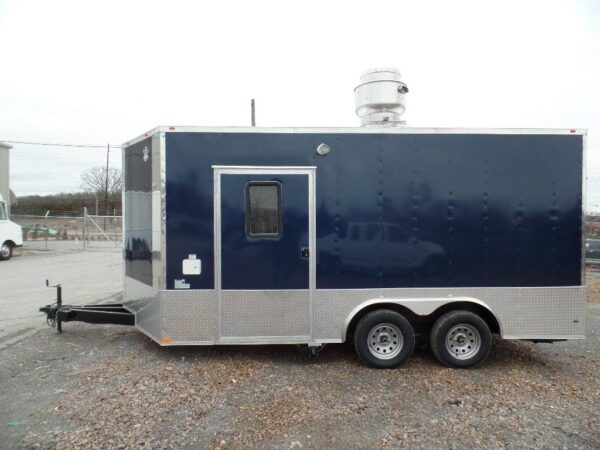 8.5' x 16' Food Concession Trailer Indigo Blue - Image 23