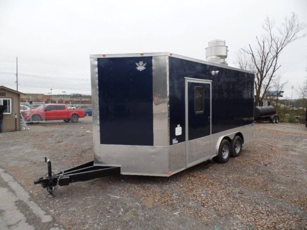 8.5' x 16' Food Concession Trailer Indigo Blue - Image 21