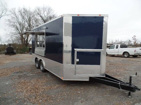 8.5' x 16' Food Concession Trailer Indigo Blue - Image 19
