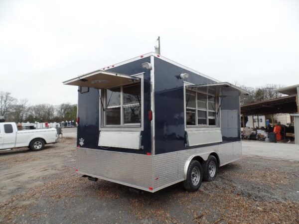 8.5' x 16' Food Concession Trailer Indigo Blue - Image 15
