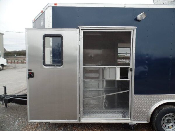 8.5' x 16' Food Concession Trailer Indigo Blue - Image 20
