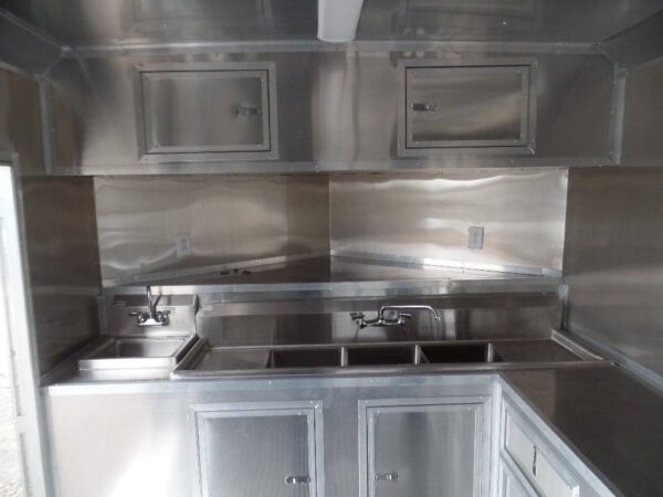 8.5' x 16' Food Concession Trailer Indigo Blue - Image 6