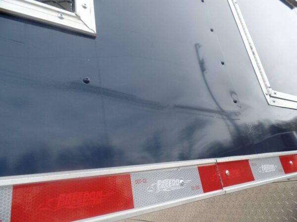 Enclosed 8.5x36' Custom Indigo Blue Goose-Neck Trailer Storage - Image 15