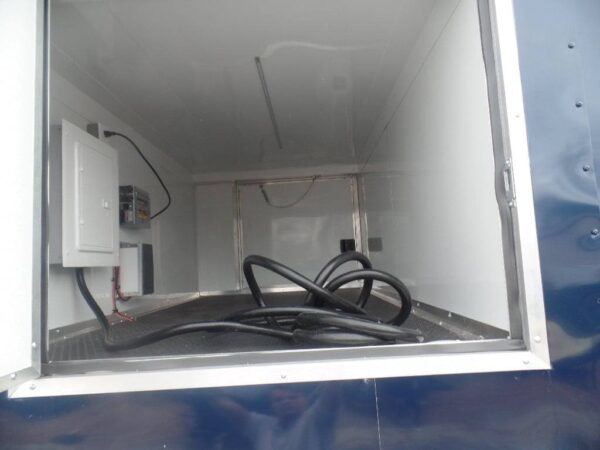Enclosed 8.5x36' Custom Indigo Blue Goose-Neck Trailer Storage - Image 10
