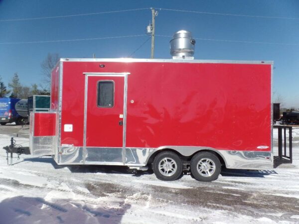 8.5' x 16' Concession Trailer Red Food Catering Event - Image 6