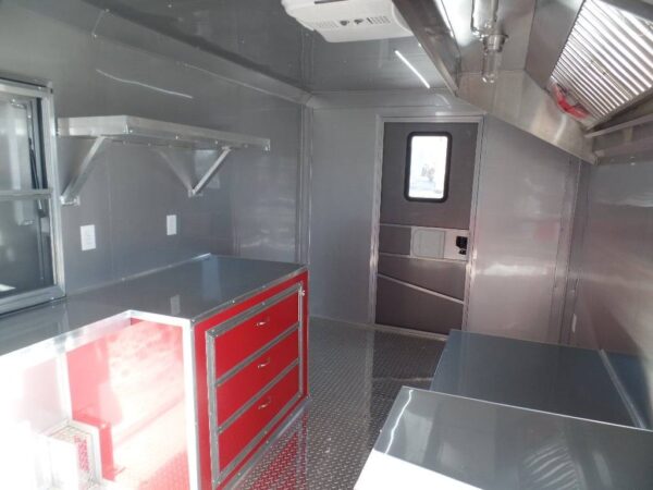 8.5' x 16' Concession Trailer Red Food Catering Event - Image 9