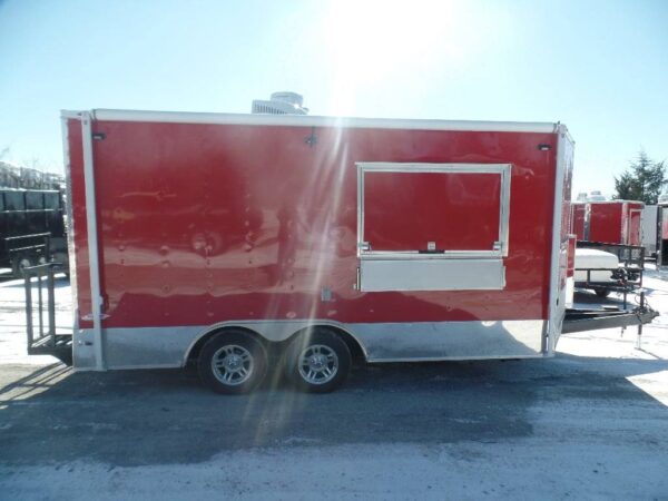 8.5' x 16' Concession Trailer Red Food Catering Event - Image 11