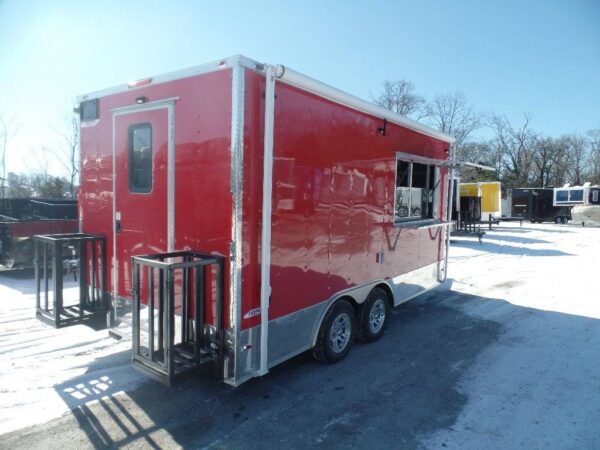 8.5' x 16' Concession Trailer Red Food Catering Event - Image 3