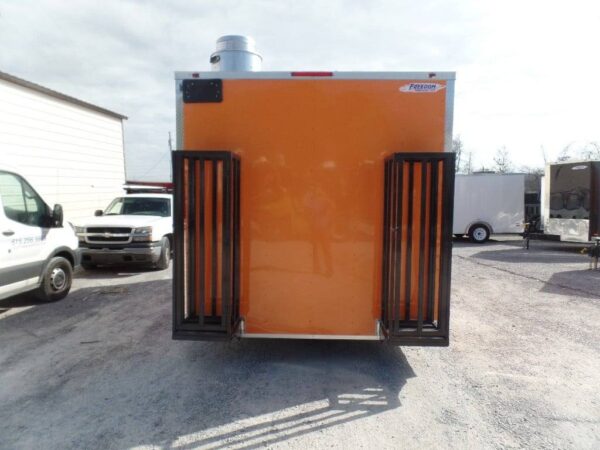 8.5' x 16' Orange Concession Food Trailer - Image 21