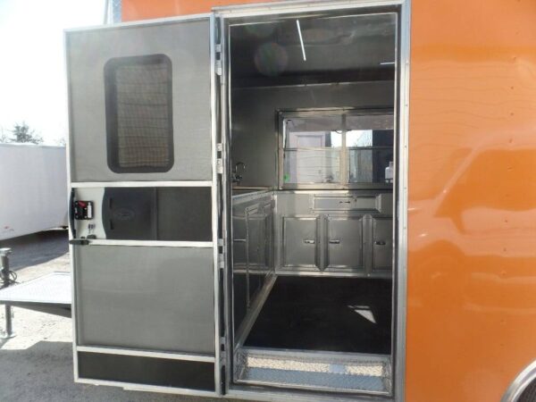 8.5' x 16' Orange Concession Food Trailer - Image 23
