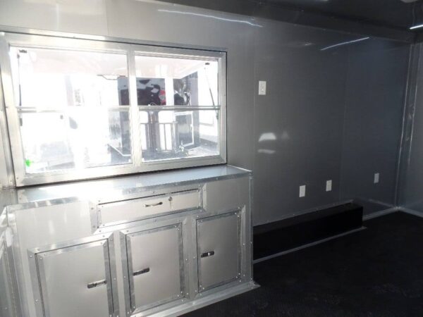 8.5' x 16' Orange Concession Food Trailer - Image 10