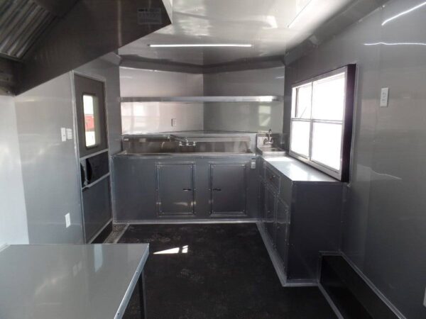 8.5' x 16' Orange Concession Food Trailer - Image 26