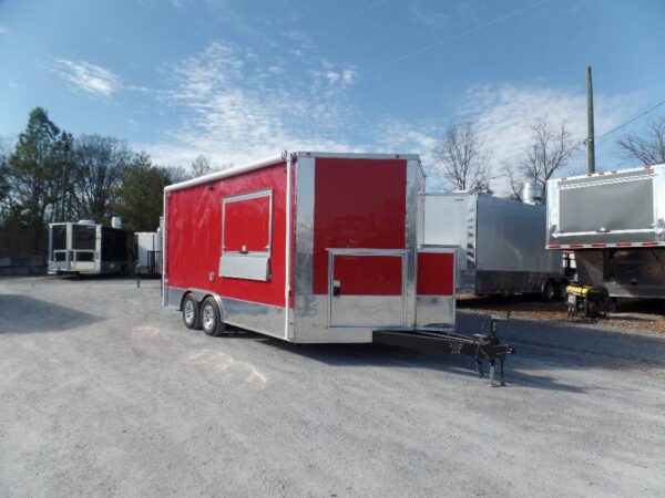 8.5' x 16' Concession Food Victory Red Trailer With Appliances - Image 2
