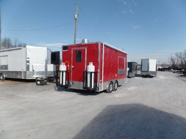 8.5' x 16' Concession Food Victory Red Trailer With Appliances - Image 10
