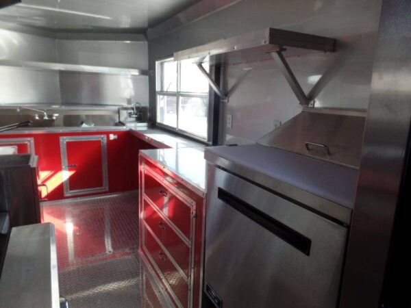 8.5' x 16' Concession Food Victory Red Trailer With Appliances - Image 7