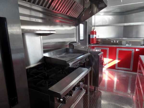 8.5' x 16' Concession Food Victory Red Trailer With Appliances - Image 4