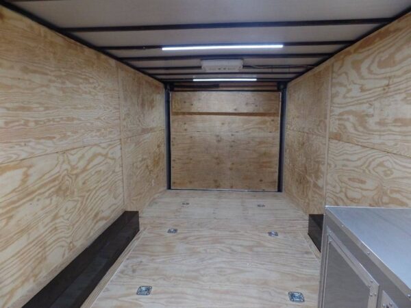 Enclosed 8.5x28 Med. Charcoal Equipment Trailer Storage - Image 8