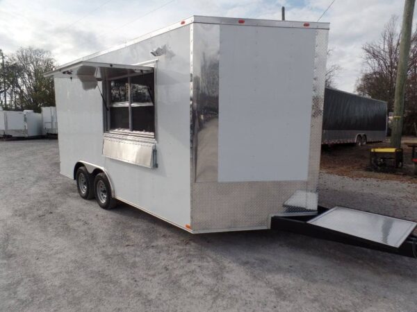 8.5' x 16' Concession Food Trailer White With Appliances - Image 8