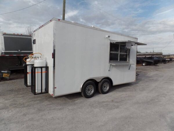 8.5' x 16' Concession Food Trailer White With Appliances - Image 15