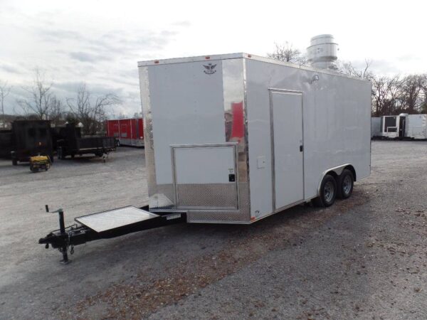 8.5' x 16' Concession Food Trailer White With Appliances - Image 13