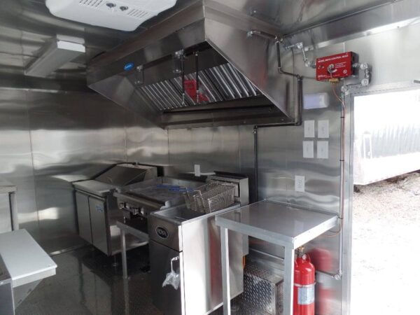 8.5' x 16' Concession Food Trailer White With Appliances - Image 12