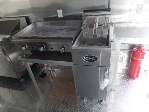 8.5' x 16' Concession Food Trailer White With Appliances - Image 5
