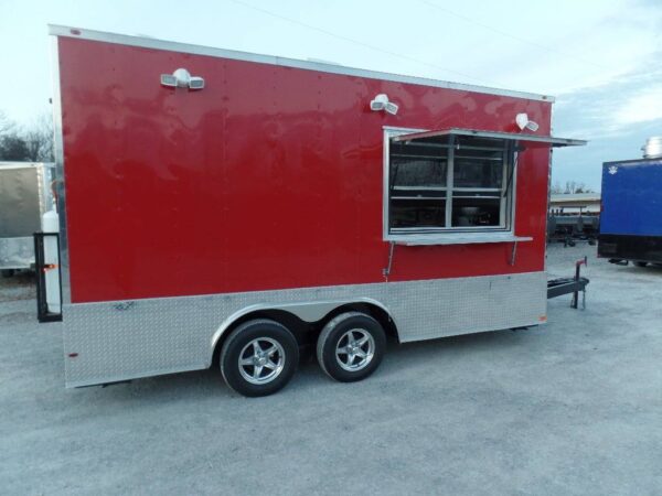 8.5' x 16' Red Concession Food Catering Event Trailer - Image 12
