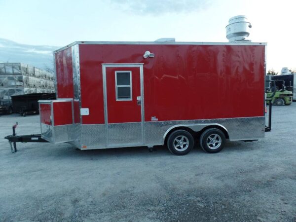 8.5' x 16' Red Concession Food Catering Event Trailer - Image 25