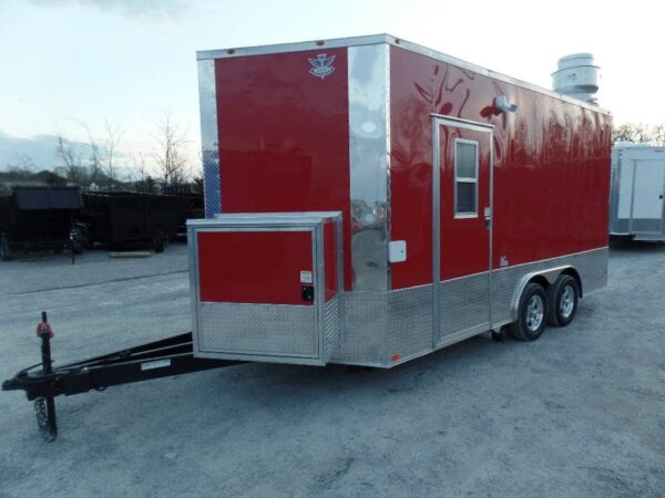 8.5' x 16' Red Concession Food Catering Event Trailer - Image 30