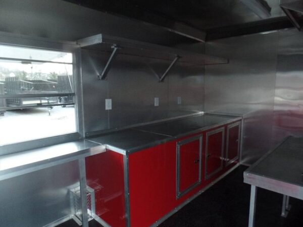 8.5' x 16' Red Concession Food Catering Event Trailer - Image 11