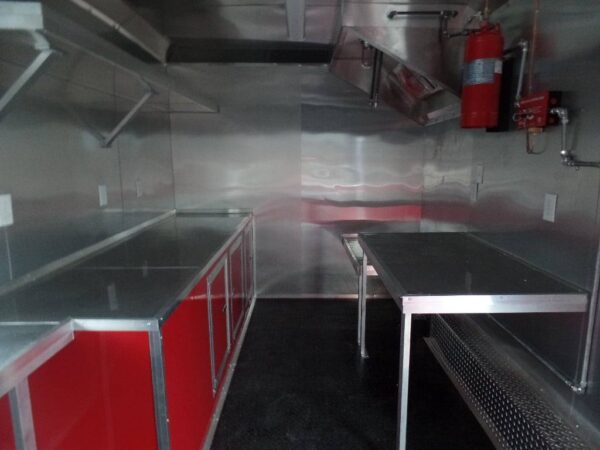 8.5' x 16' Red Concession Food Catering Event Trailer - Image 13