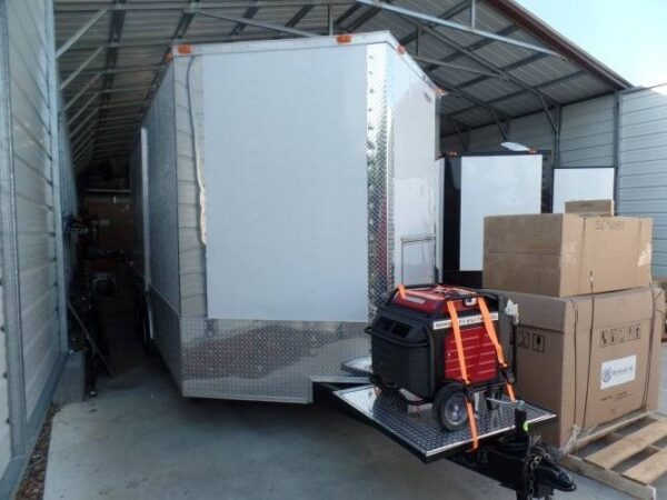 8.5' x 16' Concession Food Trailer White Pizza Event Catering - Image 21