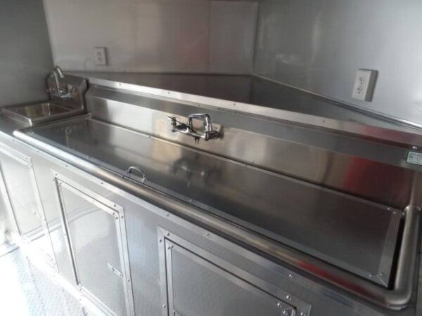 8.5' x 16' Concession Food Trailer White Pizza Event Catering - Image 12