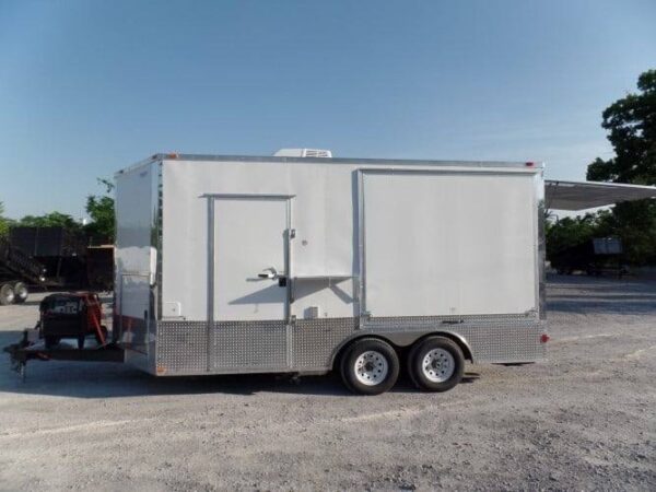 8.5' x 16' Concession Food Trailer White Pizza Event Catering - Image 3