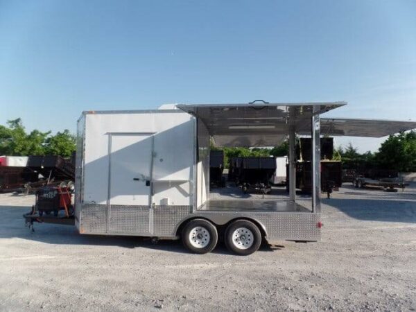 8.5' x 16' Concession Food Trailer White Pizza Event Catering - Image 18